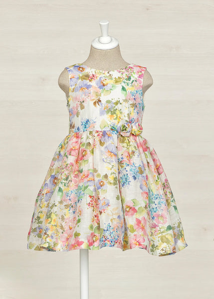 Linen Floral Dress