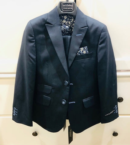2pc Solid Navy Suit