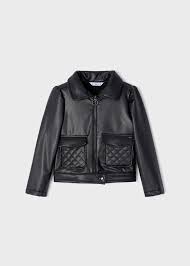 Pleather Jacket with Collar