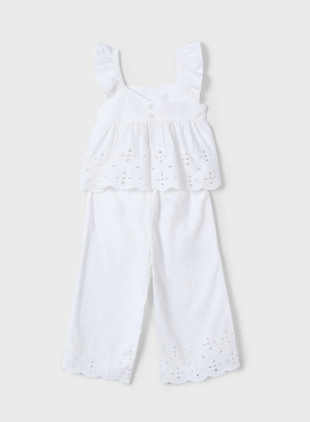 2pc Eyelet Capri Set