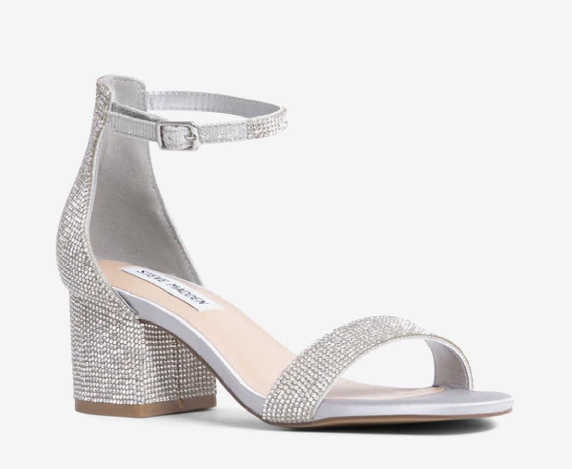 Irenee Crystal Block Heel Sandal