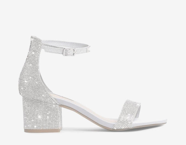 Irenee Crystal Block Heel Sandal