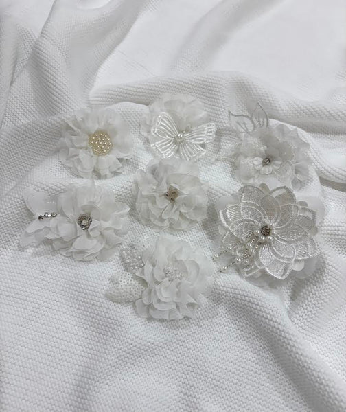 Fancy Baptismal Custom Flower Clip