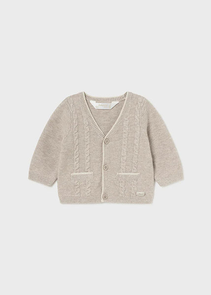 Contrast V-Neck Knit Cardigan
