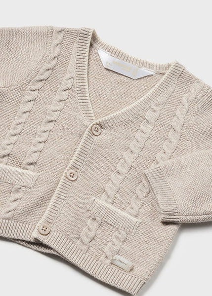 Contrast V-Neck Knit Cardigan