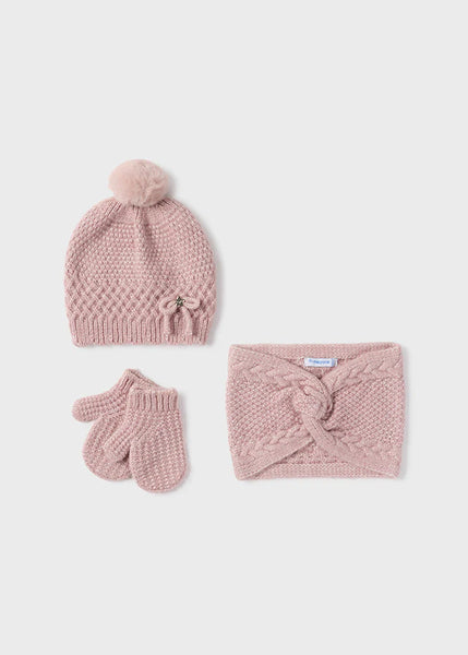 3pc Hat, Neckwarmer & Mitts Set