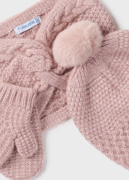 3pc Hat, Neckwarmer & Mitts Set