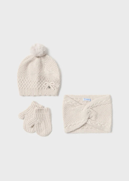 3pc Hat, Neckwarmer & Mitts Set