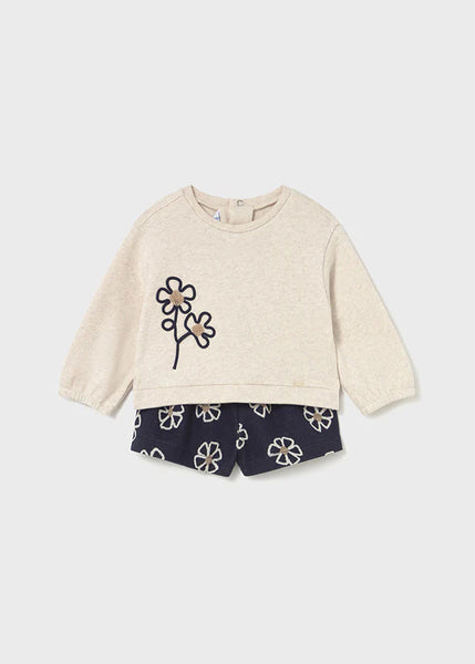 3pc Floral Bermuda Set w/Leggings