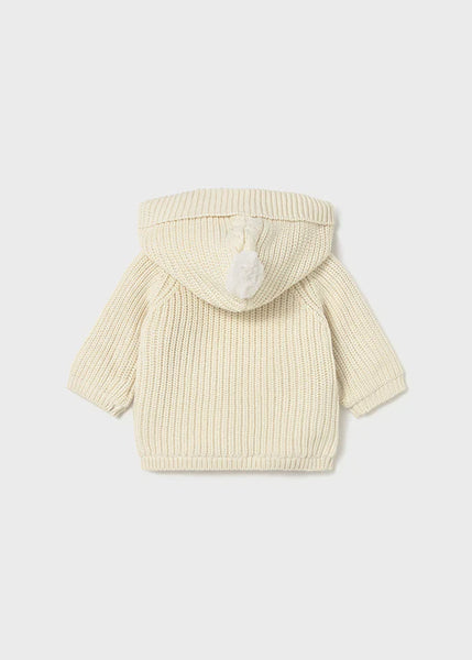 Hooded Knit Sweater Jacket with Toggle