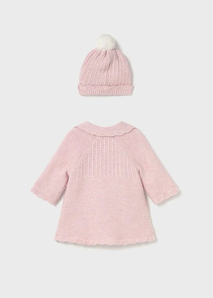 2pc Knit Coat Set w/Hat