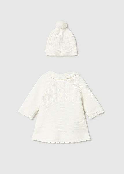 2pc Knit Coat Set w/Hat