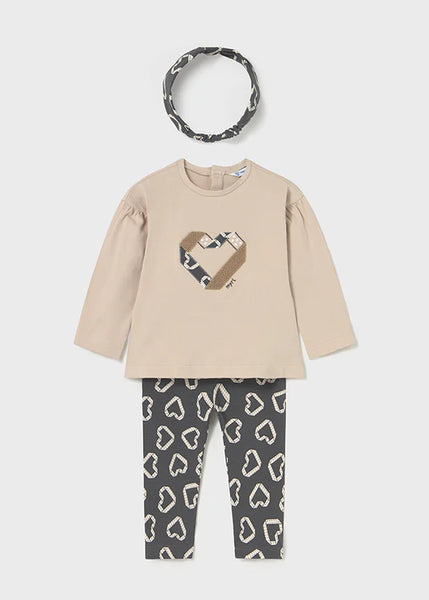3pc Heart Legging Set