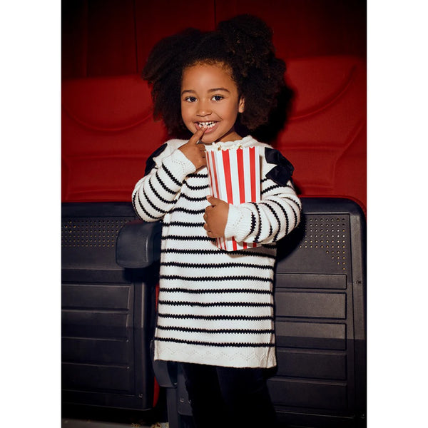 2pc Knit Striped Sweater Dress Set