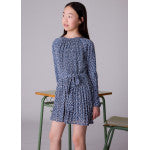Pleated Floral Print Dress