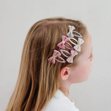 5pc Tinkerbell Mini Velvet Bow ClicClacs