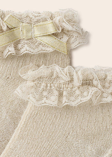 Shimmer Frill Dress Socks