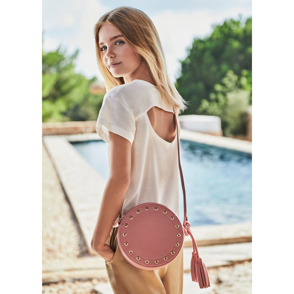 Round Purse with Tassel Detail
