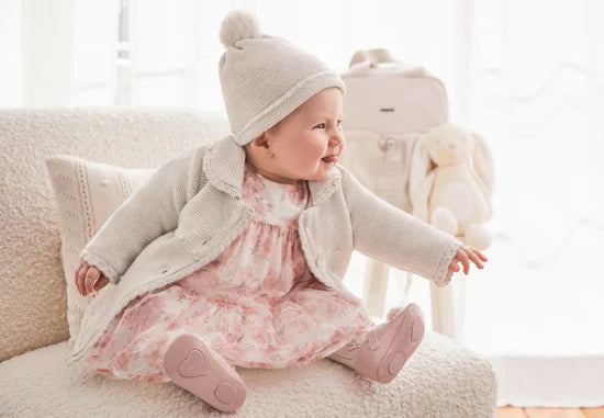 2pc Lined Knit Coat w/ Hat