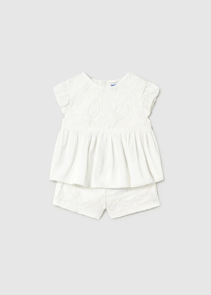 2pc Tulle Flower Short Set