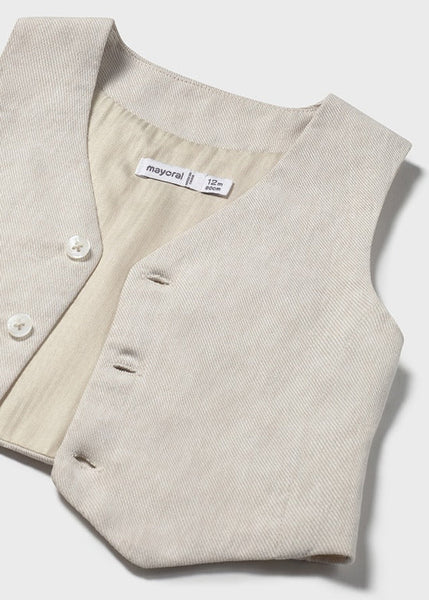 4pc Linen Vest Set