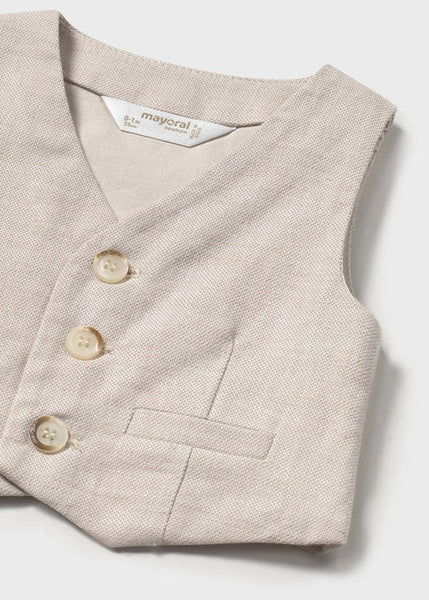 5pc Formal Linen Vest Set