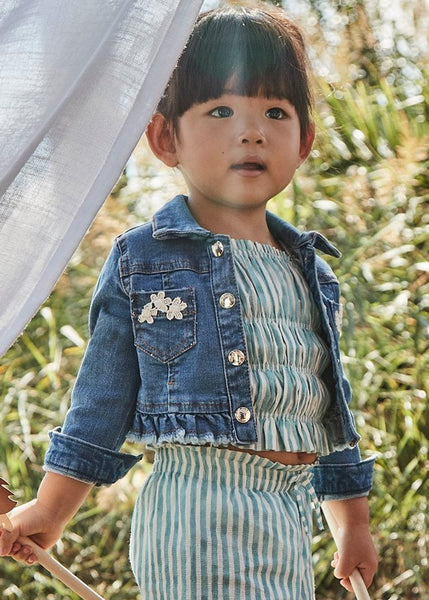 Lace Detail Jean Jacket