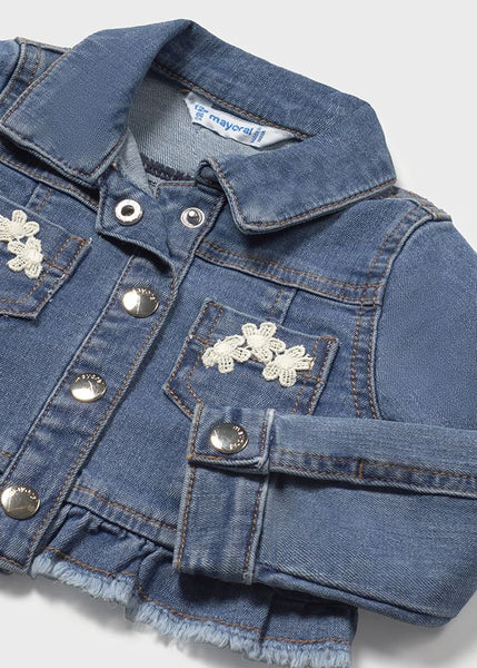 Lace Detail Jean Jacket