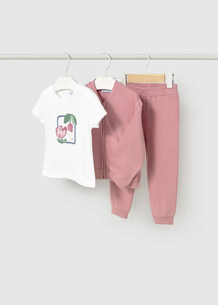 3pc Tracksuit w. Flower T-shirt