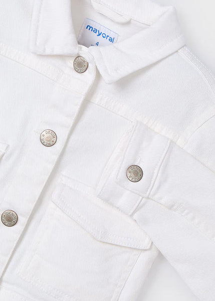 Stretch Denim Cropped Jacket