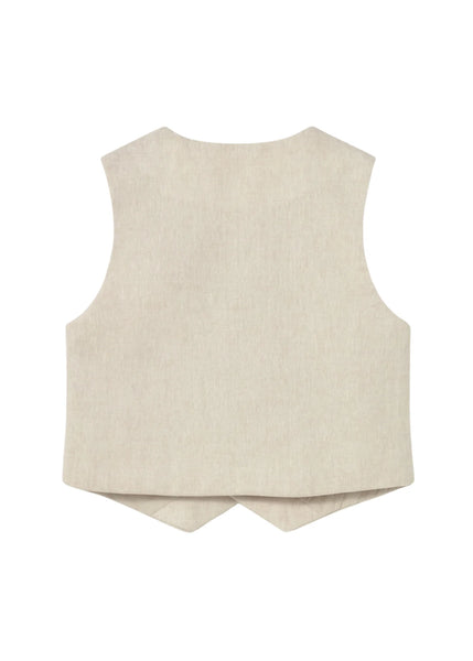 4pc Linen Vest Set