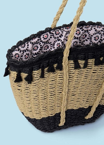 2 Tone Straw Bag