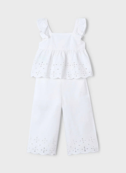 2pc Eyelet Capri Set