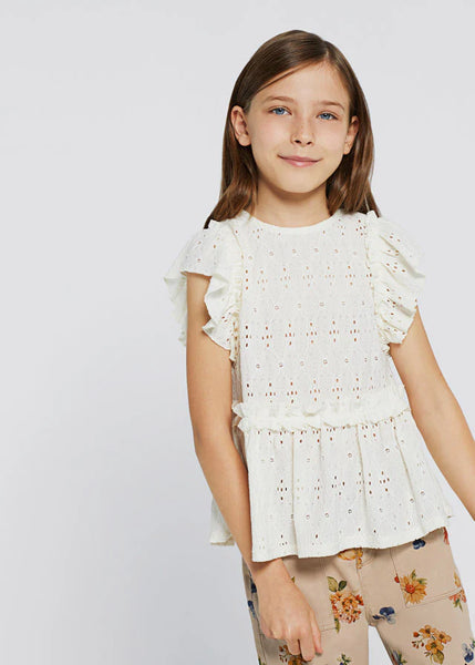 Eyelet Knit Blouse