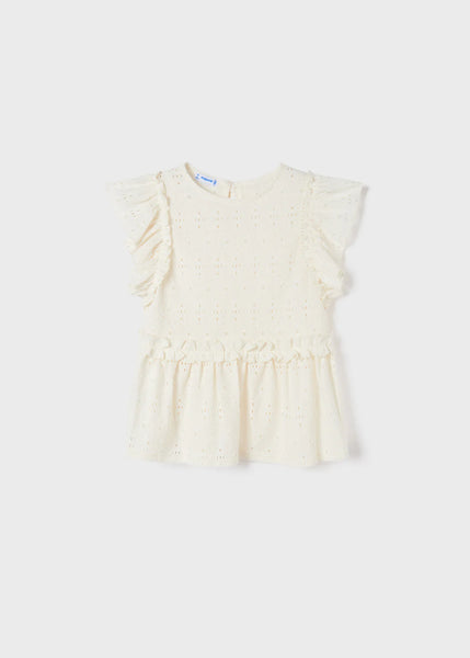 Eyelet Knit Blouse