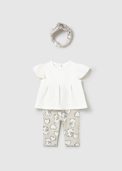 3pc Bear&Heart Legging Set