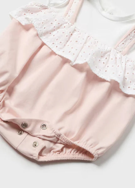 2pc Eyelet Romper Set