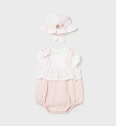 2pc Eyelet Romper Set