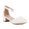ALESSIA Patent Pearl Closed Toe Shoes