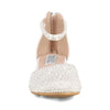 ALESSIA Patent Pearl Closed Toe Shoes