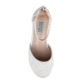 ALESSIA Patent Pearl Closed Toe Shoes