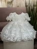 Tamlyn 3-D Flower Lace Baptism Dress