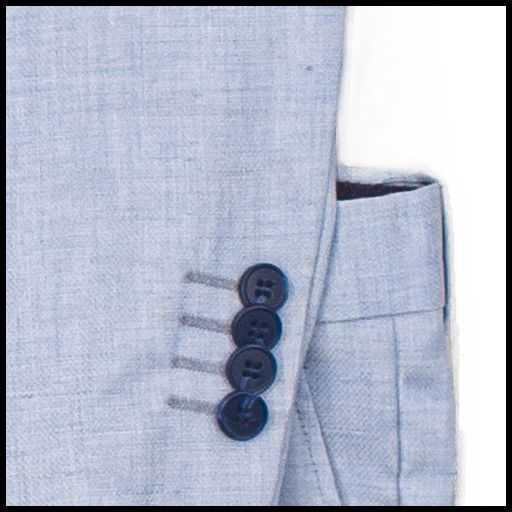 2pc Powder Blue Linen Suit