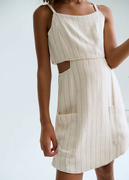 Striped Cut Out Romper