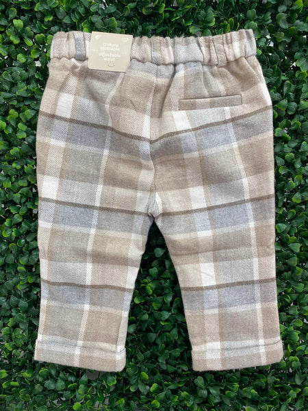 2pc Knit Sweater & Plaid Pant Set