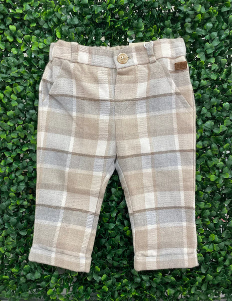2pc Knit Sweater & Plaid Pant Set