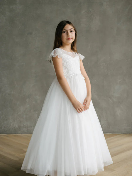 Chantel Lace & Pearl Sequin Communion dr