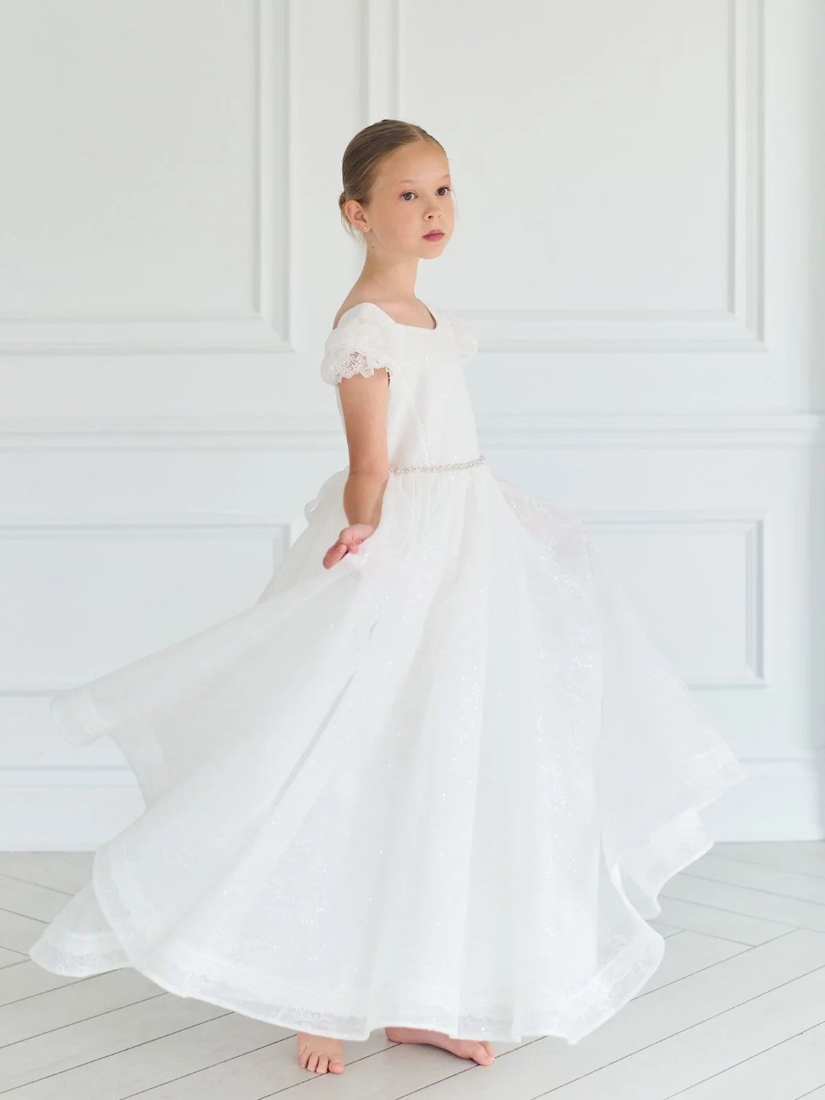 Baby Burlington Girl White Dresses Flower Girl Dresses Baptism Dress Communion Dresses 2019 Remi-Cap Sleeve Lace All Over Lace A- Baby Burlington Girl White Dresses Flower Girl Dresses Baptism Dress Communion Dresses 2019 Remi-Cap Sleeve Lace All Over Lace A-