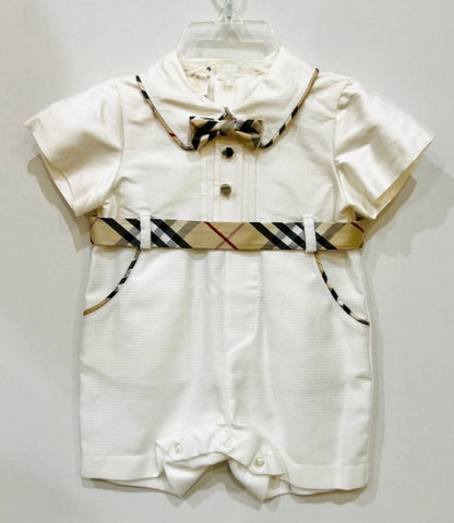 Boys Short Burb Trim Romper
