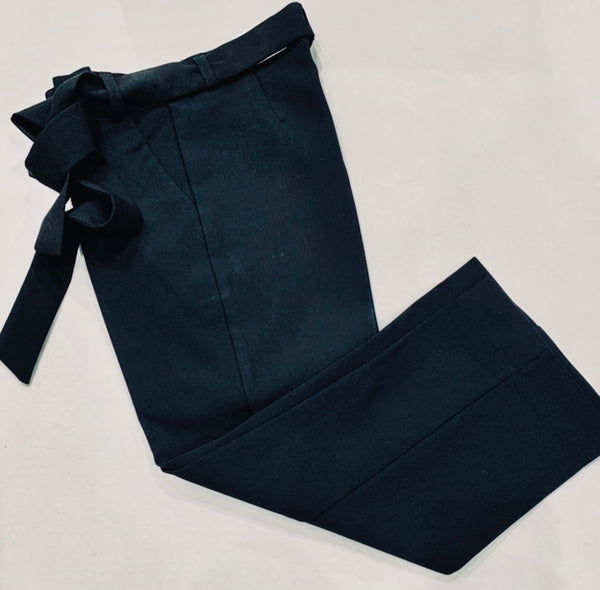 Cropped Belted Dress Pant